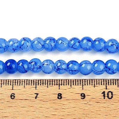 Glass Beads Strands DGLA-S115-6mm-YS14-1