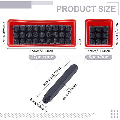 2 Boxs 2 Styles Carbon Steel Stamps DIY-UN0007-59-1