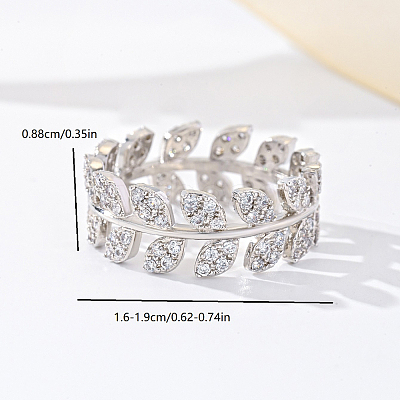 Brass Micro Pave Cubic Zirconia Finger Rings for Women UM5323-5-1