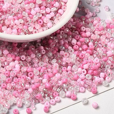 Opaque & Transparent Inside Colours Glass Seed Beads SEED-F004-01A-1