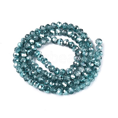 Transparent Electroplate Glass Beads Strands LS-EGLA-Q131-01A-03-1