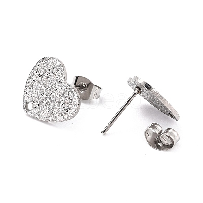 Non-Tarnish 304 Stainless Steel Stud Earring Findings LS-STAS-I183-02B-P-1