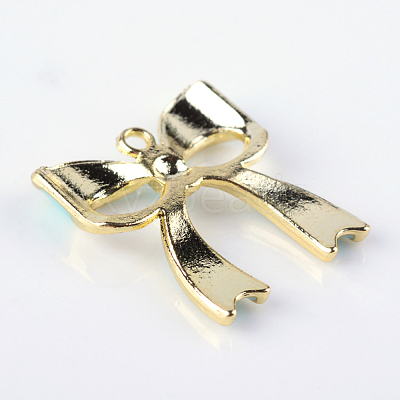 Bowknot Alloy Enamel Pendants ENAM-Q033-22B-1