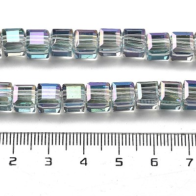 Electroplate Glass Beads Strands EGLA-H108-01A-FR01-1