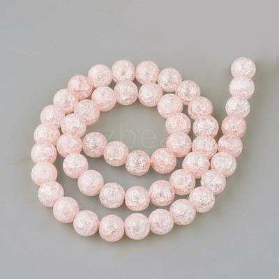 Synthetic Crackle Quartz Beads Strands GLAA-S134-6mm-M-1