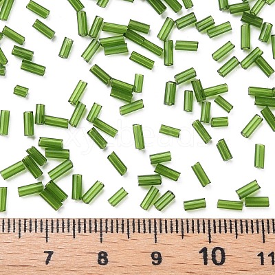 Transparent Glass Bugle Beads SEED-N005-001-C05-1