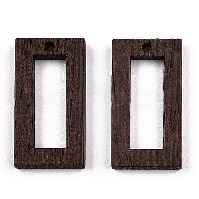 Natural Wenge Wood Pendants WOOD-T023-36-1