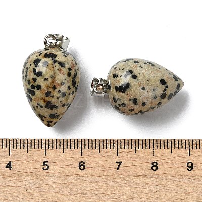 Natural Dalmatian Jasper Pendants GG-K002-13O-1
