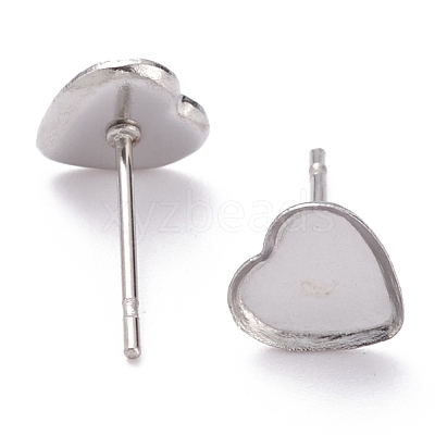 Non-Tarnish 304 Stainless Steel Stud Earring Settings STAS-J032-13-1