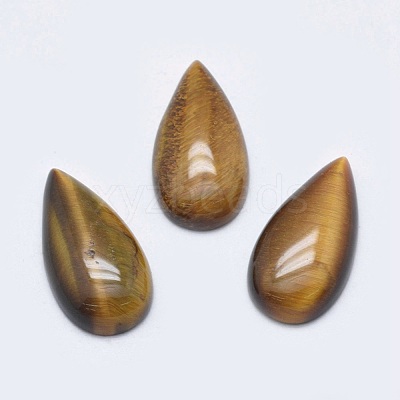Natural Tiger Eye Cabochons G-P384-M03-1