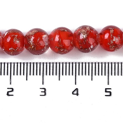 Handmade Gold Sand Lampwork Beads LAMP-Z009-01B-1