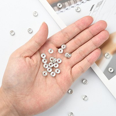Iron Grade A Crystal Rhinestone Spacer Beads RB-A010-8MM-S-1