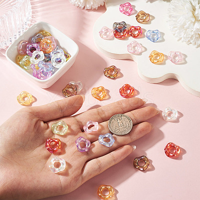 Plated UV Transparent Acrylic Beads FIND-TAC0035-52-1