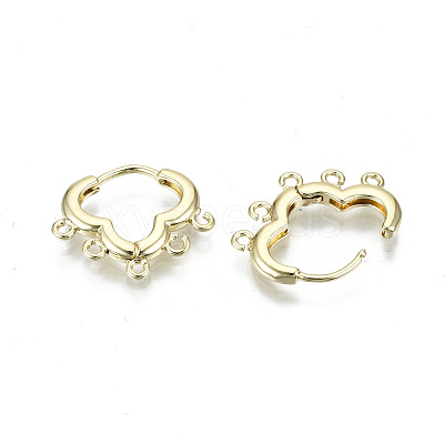 Brass Huggie Hoop Earring KK-N227-59-NF-1