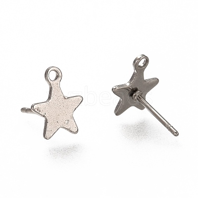 Non-Tarnish 304 Stainless Steel Stud Earring Findings X-STAS-H130-19P-1