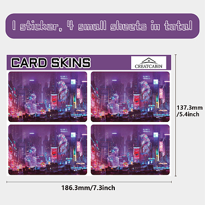 PVC Plastic Waterproof Card Stickers DIY-WH0432-070-1