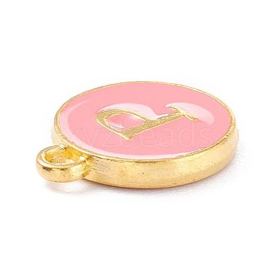 Golden Plated Alloy Enamel Charms ENAM-Q437-14P-1