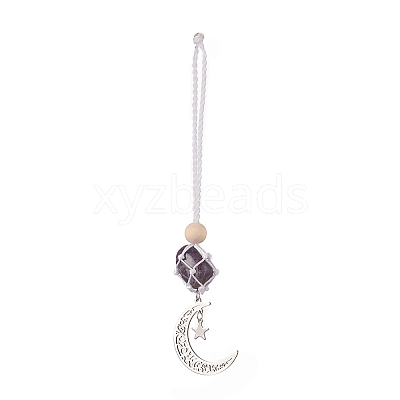 Moon 201 Stainless Steel Pendant Decorations HJEW-JM00958-04-1