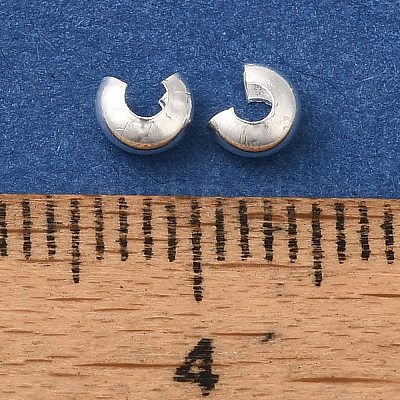 Brass Crimp Bead Cover KK-K383-07C-S-1