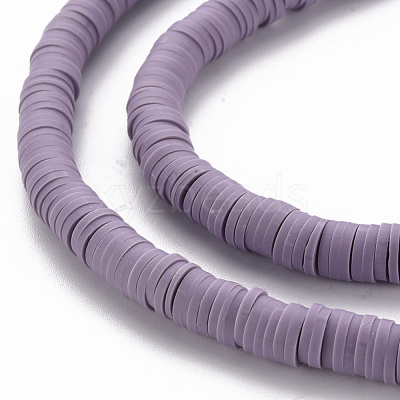 Handmade Polymer Clay Bead Strands X-CLAY-T002-6mm-58-1