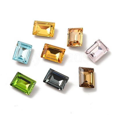 Faceted K9 Glass Rhinestone Cabochons GGLA-R042-04C-1