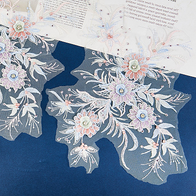 Polyester Acrylic Rhinestones Applique embroidery ABS Sequins FIND-WH20019-165A-05-1