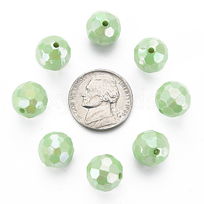 Opaque Acrylic Beads X-TACR-S154-10F-01-1