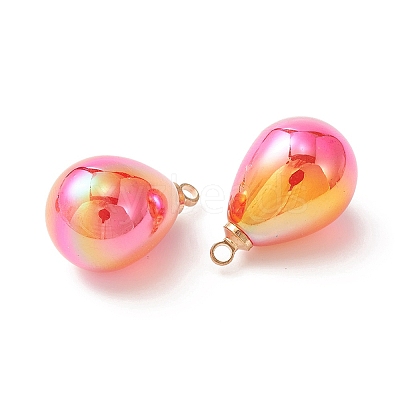 8Pcs UV Plating Acrylic Pendants FIND-YW0002-04E-1