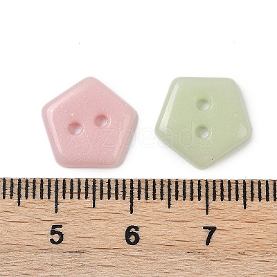 2-Hole Glass Buttons PORC-R010-03-1