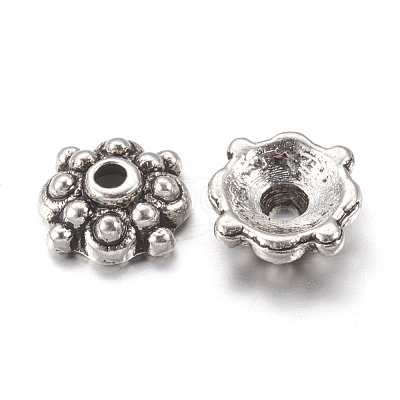 Tibetan Style Alloy Bead Caps X-LF0664Y-NF-1