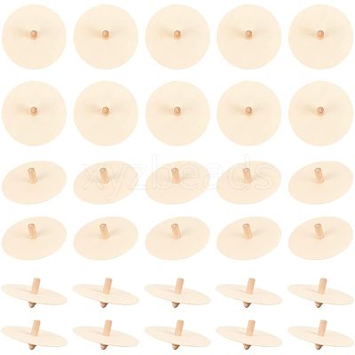 Wooden Spinning Tops WOOD-WH0027-66-1