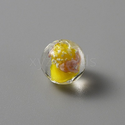 Handmade Silver Foil Glass Lampwork Beads GLAA-WH0036-04C-1