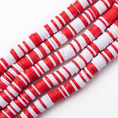 Handmade Polymer Clay Beads Strands CLAY-R089-6mm-T02B-01-1