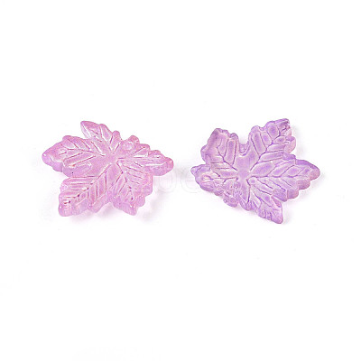 Baking Paint Transparent Glass Pendants DGLA-N014-11A-03-1