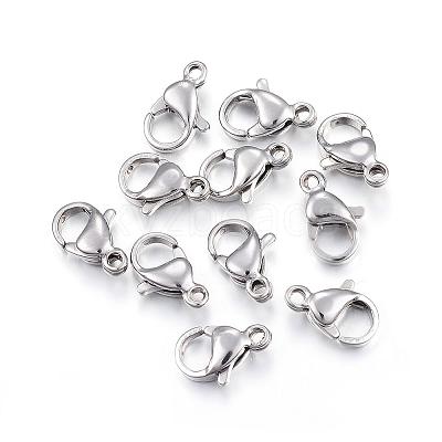 304 Stainless Steel Lobster Claw Clasps STAS-H353-A-02-1