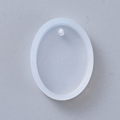 Oval Shape DIY Silicone Pendant Molds AJEW-P038-01-1