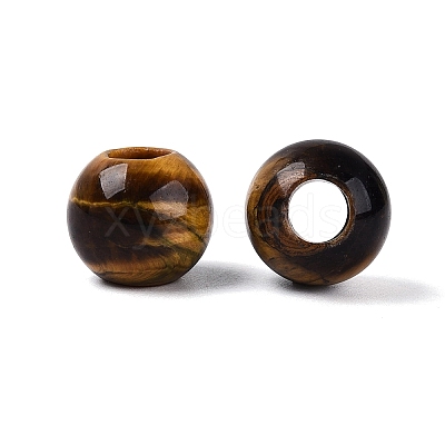 Natural Tiger Eye European Beads G-Q602-09A-05-1