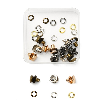 4 Sets Alloy Shoe Buckles with Gasket FIND-PH0003-64A-1