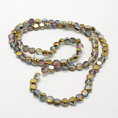 Electroplate Glass Beads EGLA-D028-03-1
