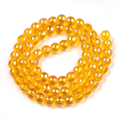 Electroplate Transparent Glass Beads Strands LS-GLAA-T032-T6mm-AB11-1