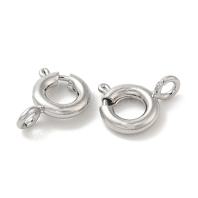 Brass Spring Ring Clasps X-KK-P249-08A-P-1