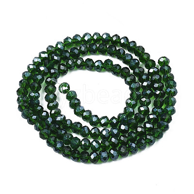 Electroplate Glass Beads Strands EGLA-A034-T1mm-B28-1