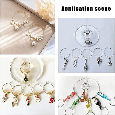 316 Stainless Steel Wine Glass Charms Rings STAS-UN0015-83C-1