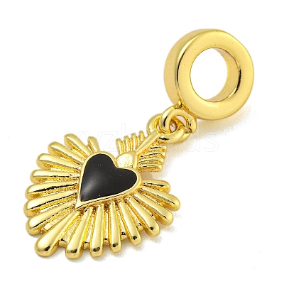 Rack Plating Brass Enamel European Dangle Charms KK-I718-25G-01-1