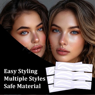 24Pcs 3 Styles Plastic Eyebrow Tattoo Practice Skin AJEW-CP0009-58A-1