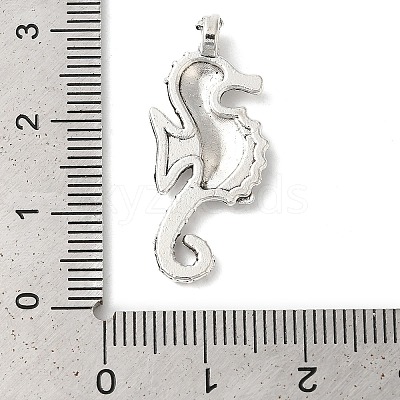 Tibetan Style Alloy Sea Horse Pendants TIBEP-Q043-231-RS-1