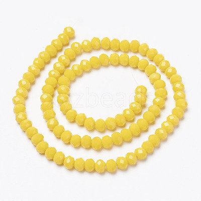 Opaque Solid Color Glass Beads Strands EGLA-A034-P6mm-D04-1