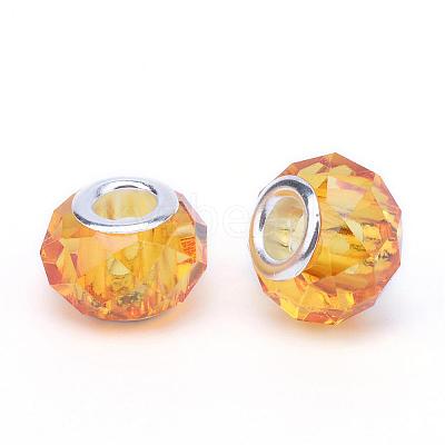 Handmade Glass European Beads GPDL25Y-50-1