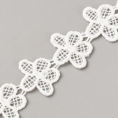 Polyester Lace Ribbon OCOR-WH0111-138C-1