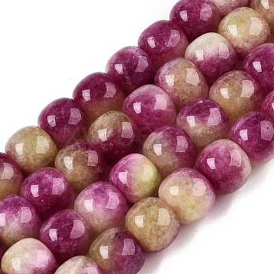 Dyed Natural White Jade Beads Strands G-T138-D08-1